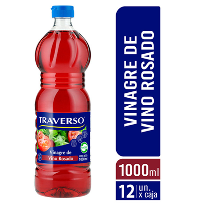 VINAGRE VINO ROSADO 20X1000 TRAVERSO