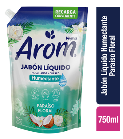 JABON LIQUIDO PARAISO FLORAL AROM 750 ML
