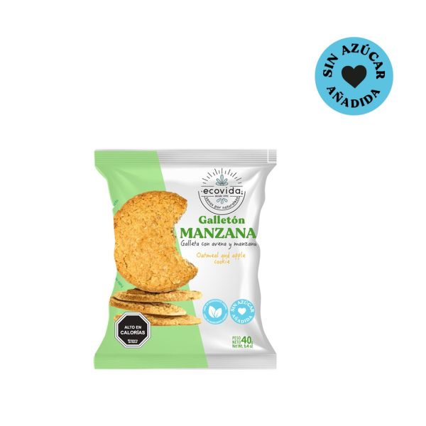 GALLETON AVENA MANZANA S/AZUCAR 40 GRS. ECOVIDA