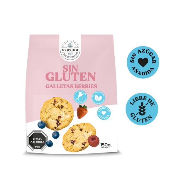 GALLETAS S/GLUTEN S/AZÚCAR BERRIES 150 GRS. ECOVIDA