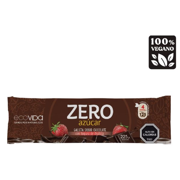 GALLETA CHOCOLATE FRUTILLA S/AZUC 225 GRS. ECOVIDA