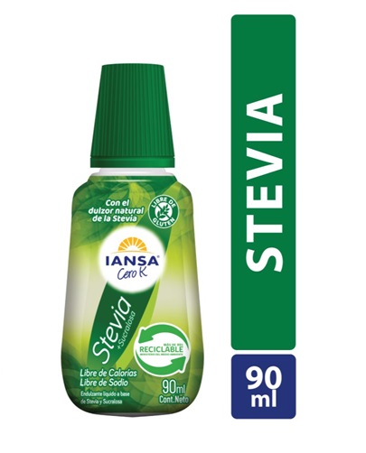 ENDULZANTE STEVIA CERO K IANSA 4x90 ML