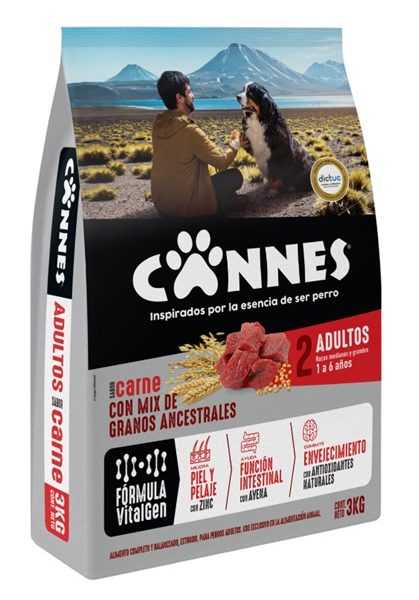ALIMENTO PERRO ADULTO CARNE/CEREAL CANNES 3 KG