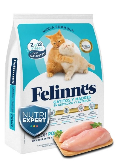 ALIMENTO GATITOS Y GATAS EN GESTACION O EN LACTANCIA S. POLLO FELINNES 1 KG