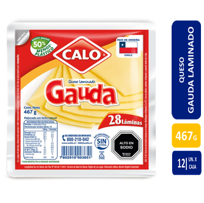 QUESO GAUDA LAMINADO 12X467GR.