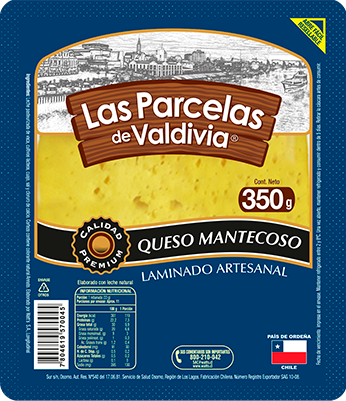 QUESO MATECOSO LAMINA ARTESANAL LAS PARCELAS DE VALDIVIA 350 GRS