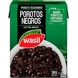 CONSERVA WASIL POROTOS NEGROS WS 380 grs.