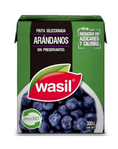 ARANDANOS EN CONSERVA WASIL 380 GRS.