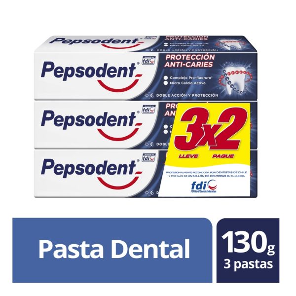 ORAL PEPSODENT ANTI CARIES 3X130GR