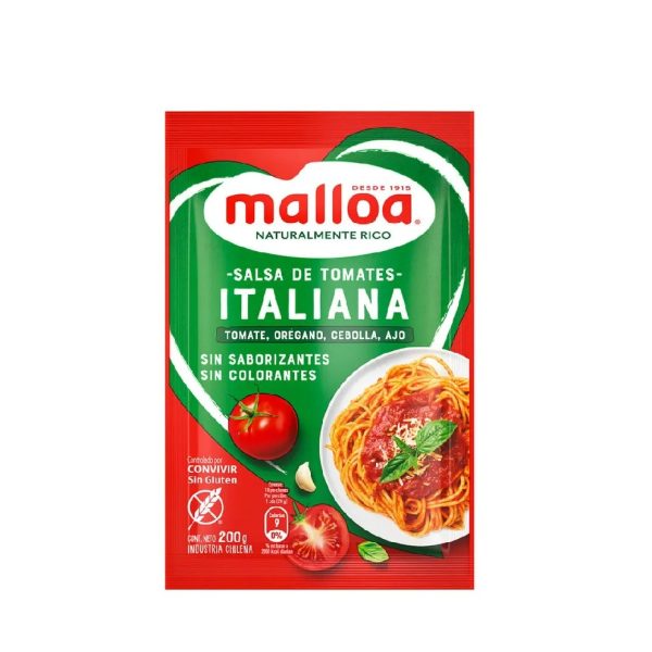 SALSA DE TOMATE ITALIANA MALLOA 200GRS