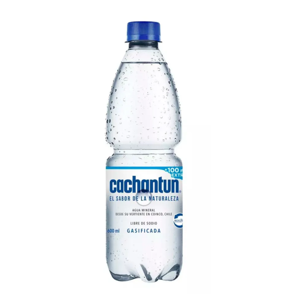 AGUA MINERAL CON GAS CACHANTUN 600 ML.