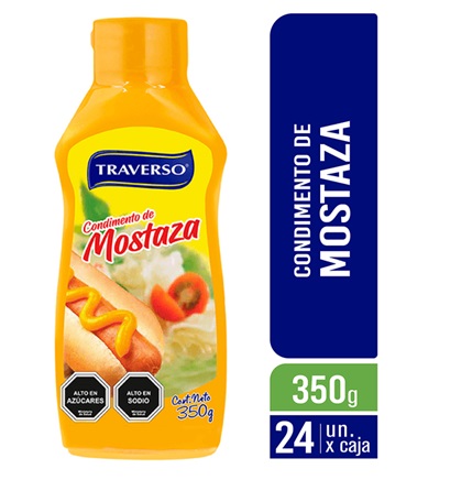 MOSTAZA TRAVERSO PET 350 GRS.