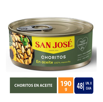 CHORITOS EN ACEITE SAN JOSE 190 GRS