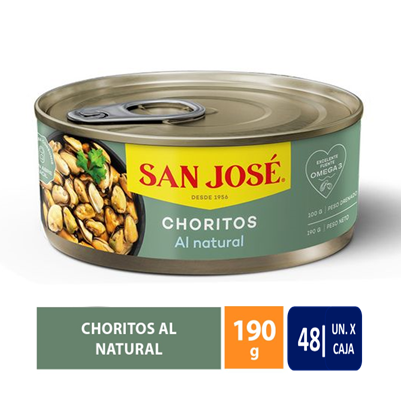 CHORITOS AL NATURAL SAN JOSE 190gr.