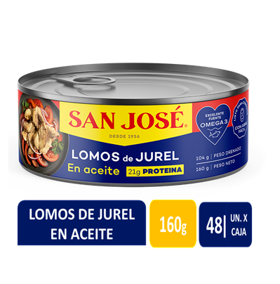 LOMOS DE JUREL EN ACEITE 160gr.