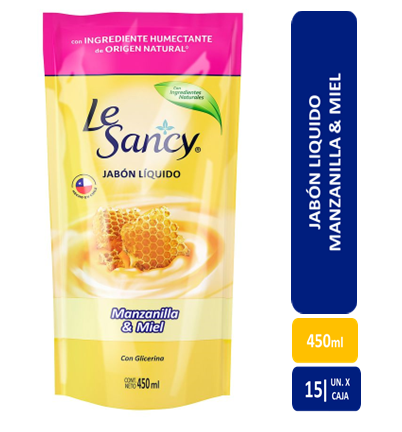 LE SANCY JAB MANZ Y MIEL DP 450ML