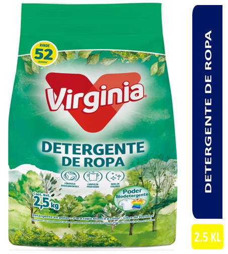 DETERGENTE EN POLVO VIRGINIA  2.5 KG