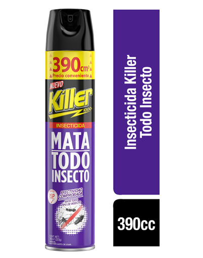 INSECTICIDA KILLER MATA TODO INSECTO 390CC