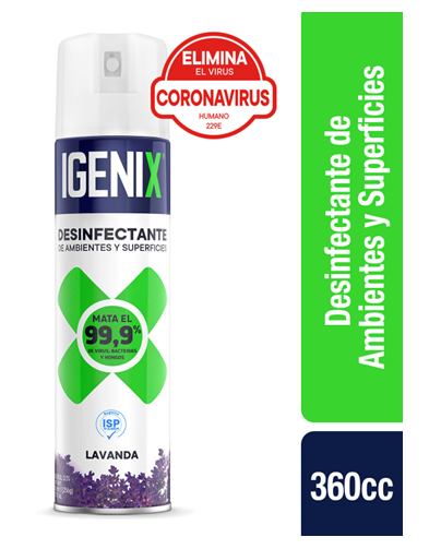 DESIFECTANTE AEROSOL LAVANDA IGENIX 360 CC
