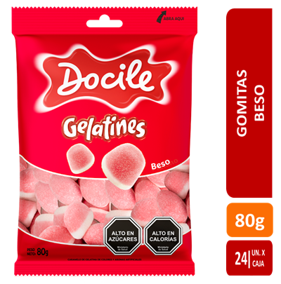 GOMITAS BESO FRUTILLA 24X80G