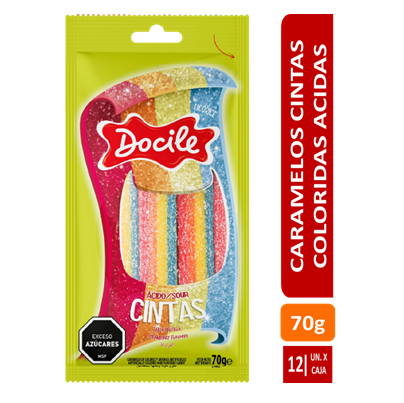CINTAS ACIDAS FRUTILLA DOCILE 12X70G