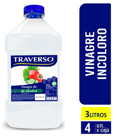 VINAGRE INCOLORO TRAVERSO PET 3000ML
