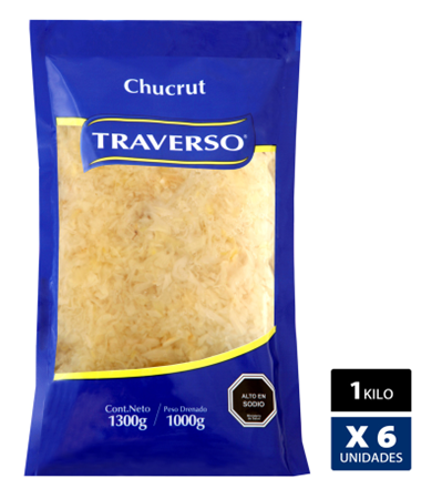 ENCURTIDOS CHUCRUT 6x1000GR  BOLSA TRAVERSO