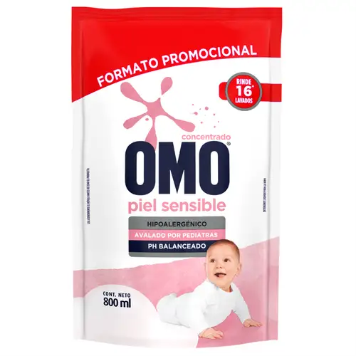 OMO LIQUIDO PIEL SENSIBLE 12X800ML
