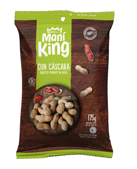 MANI KING CON CASCARA  SIN SAL 16X175 GRS